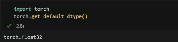 PyTorch dtype