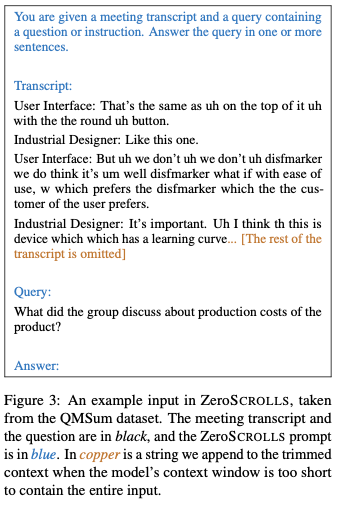 [2023.05] ZeroSCROLLS: Zero- Shot CompaRison Over Long Language Sequences