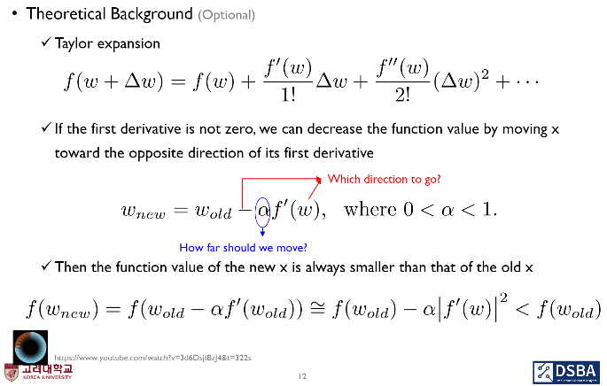 Gradient Descent update