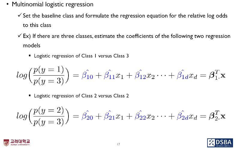 Multinomial logistic regression