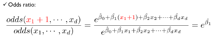 로지스틱 회귀에서 odds ratio