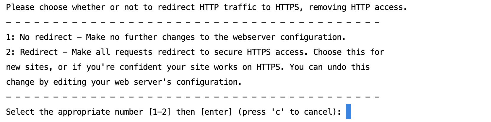 ssl redirect