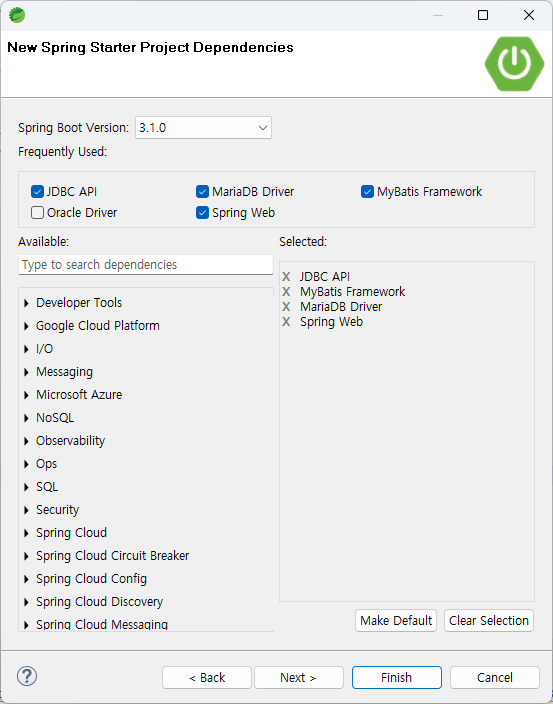 Mariadb springboot clearance