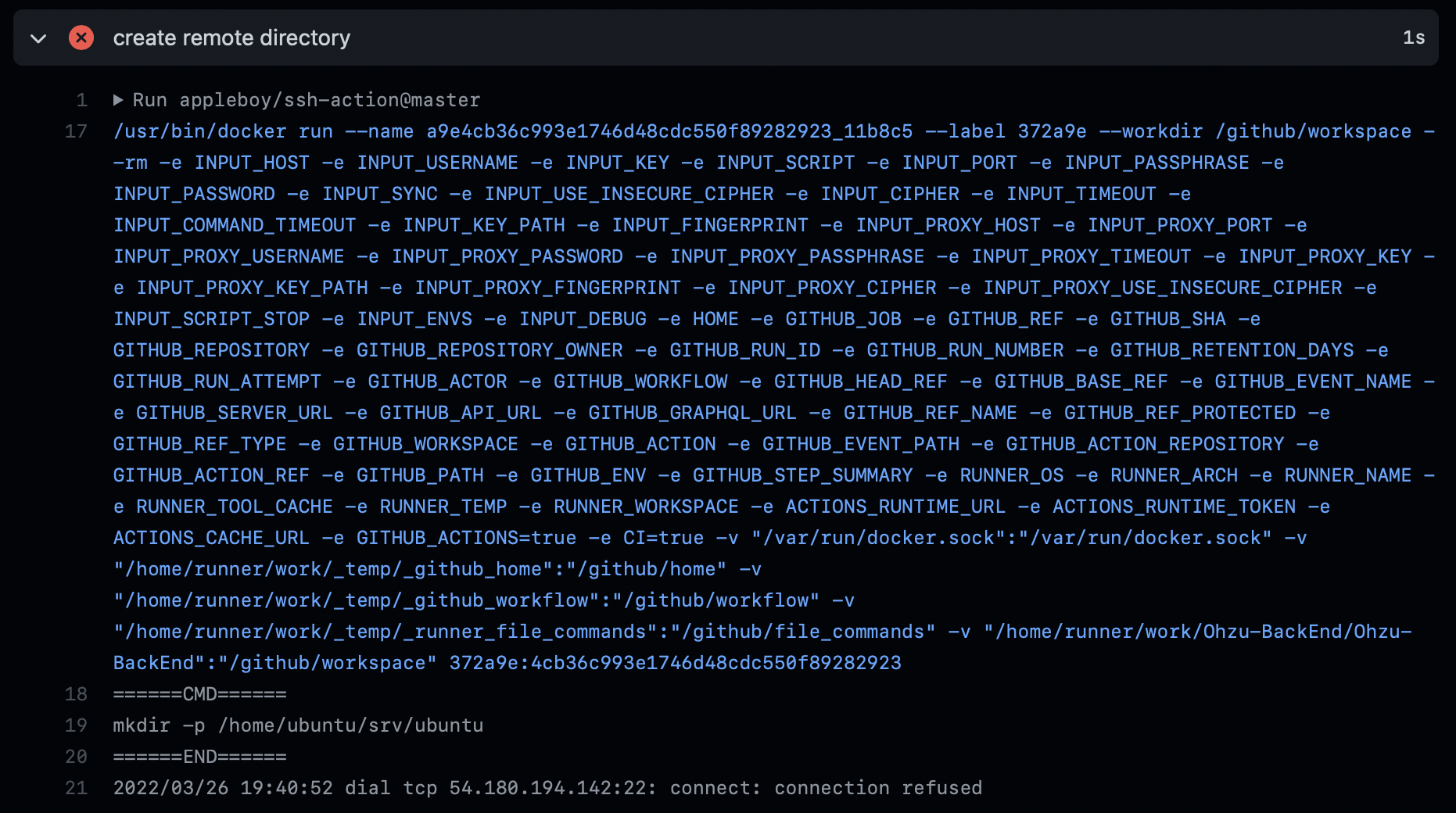 [Docker/Error] GitHub Action + Docker 배포 시 tcp connection refused 에러