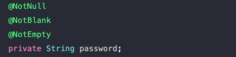 [Spring] NotNull / NotBlank / NotEmpty