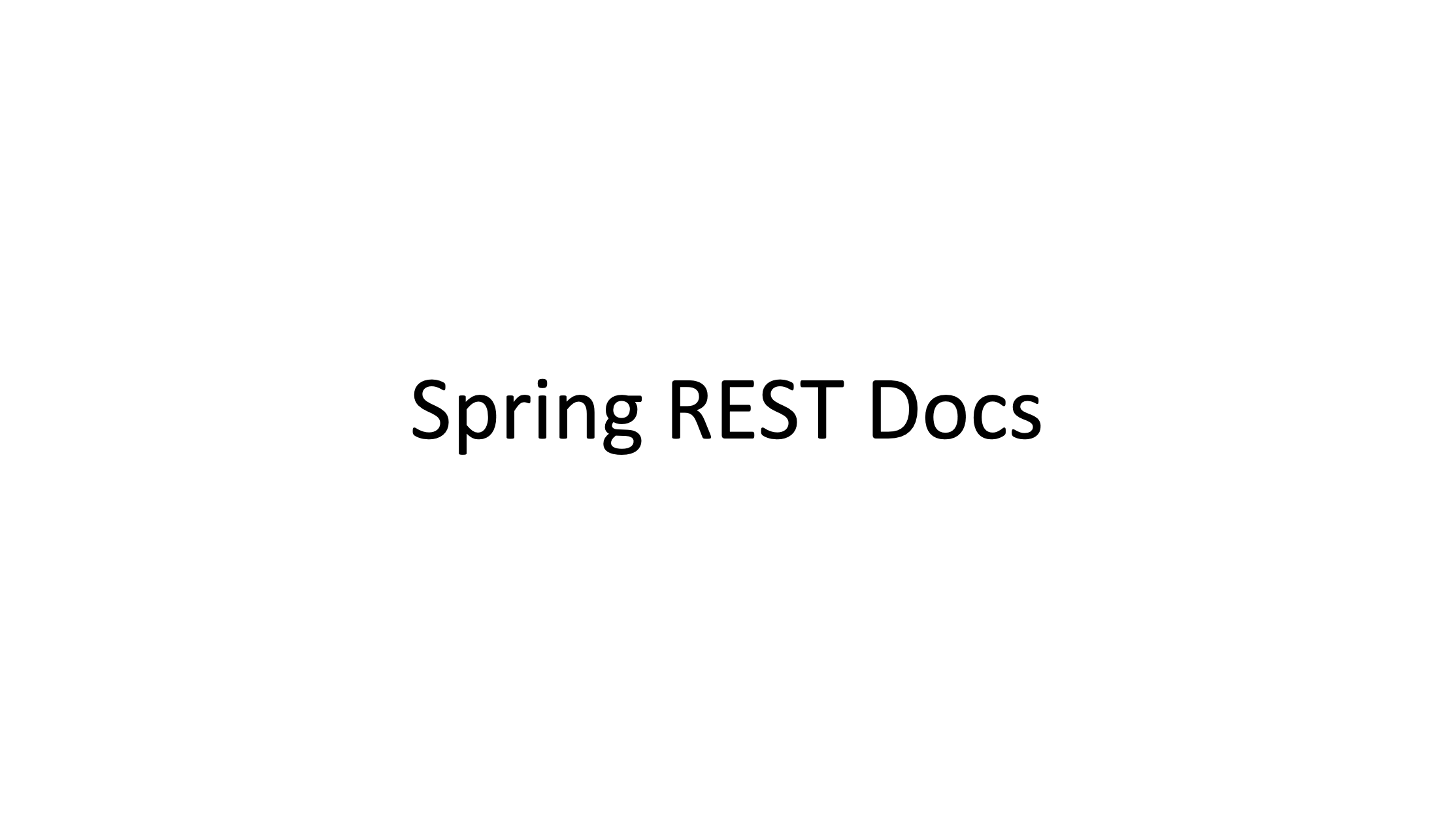 Spring REST Docs API 