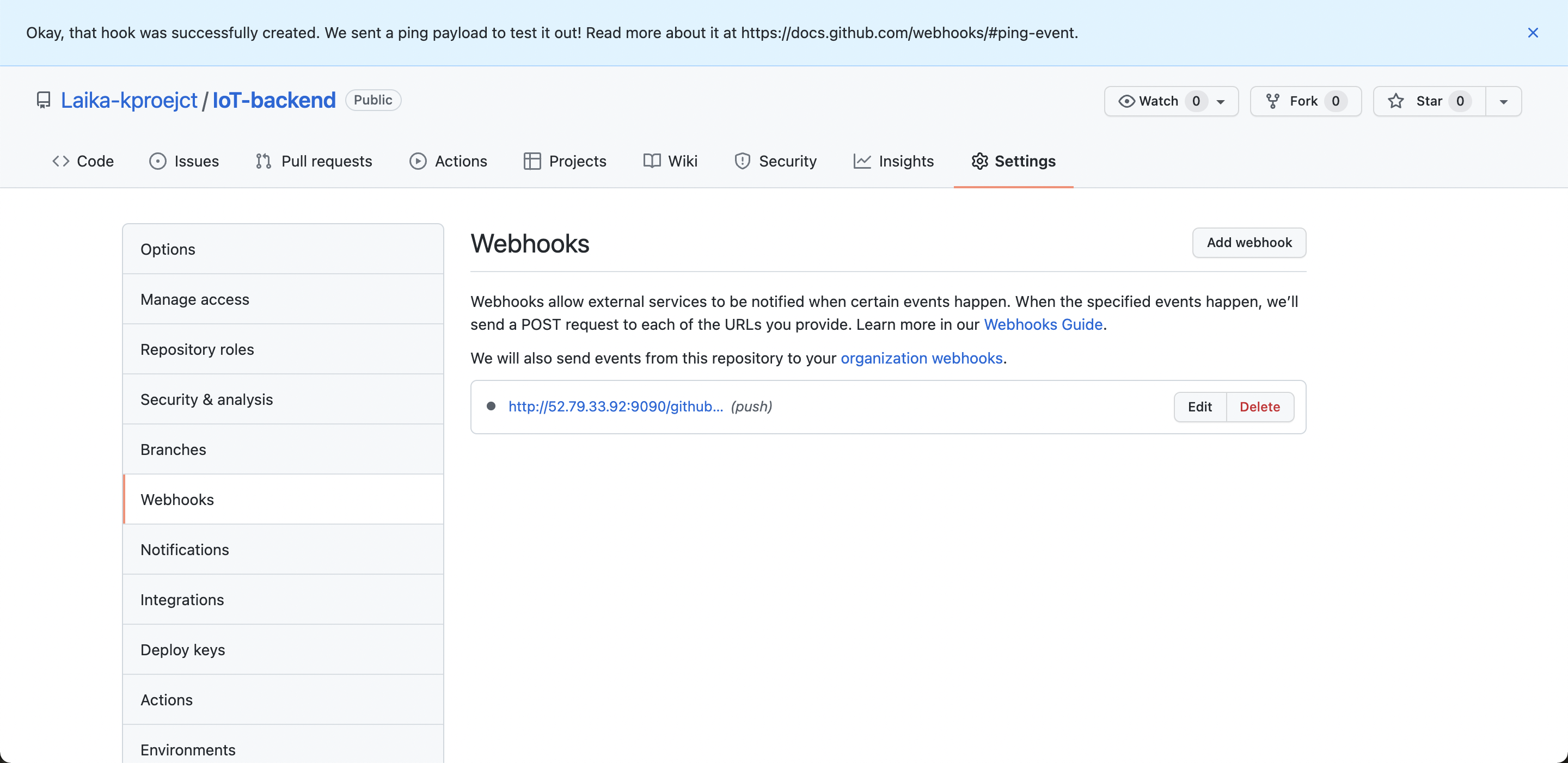 [jenkins] webhook 설정해서 CI 구축하기