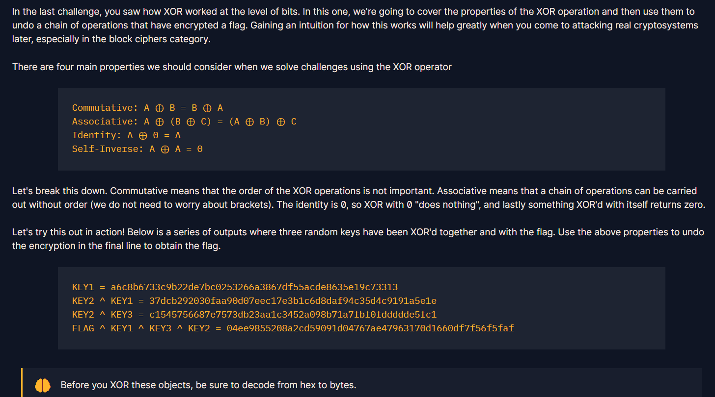 XOR Properties