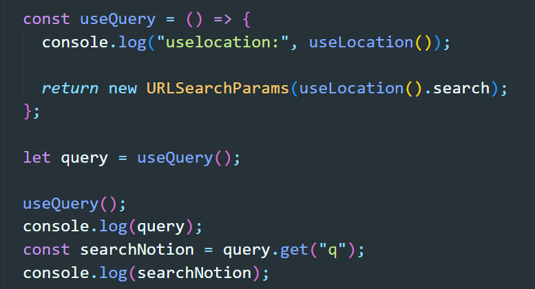 Urlsearchparams React - useLocation,URLSearchParams