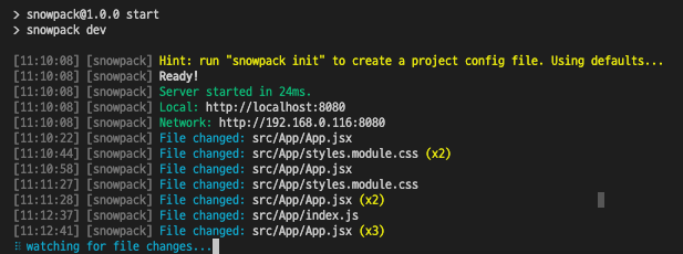 [PRESET] preact + snowpack + typescript