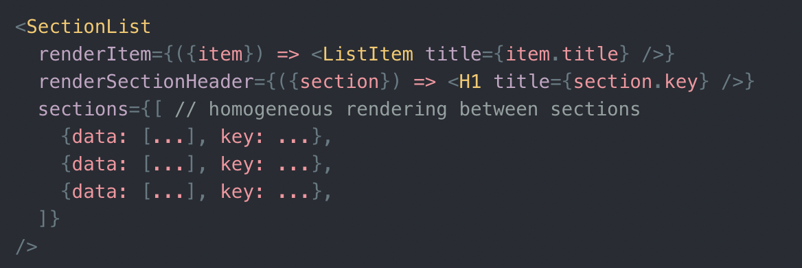 List View in React native