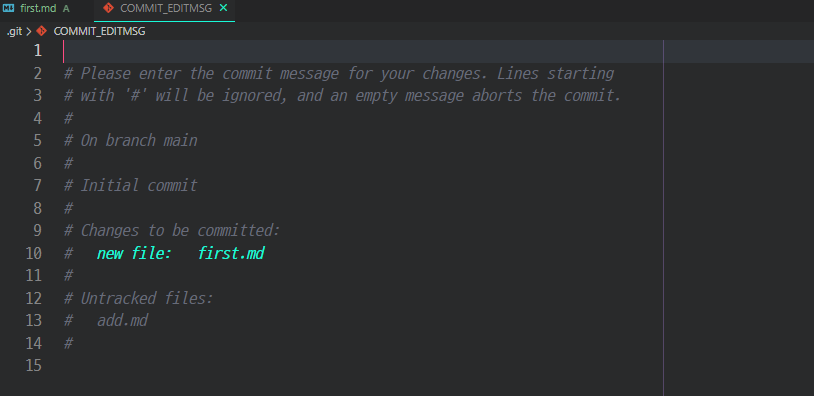 commit message