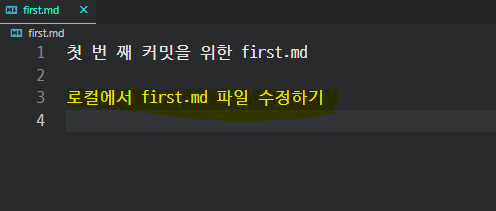 로컬에서 수정