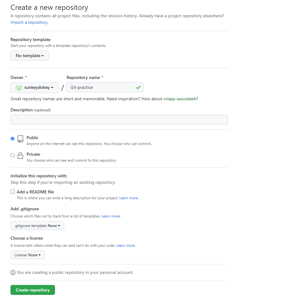 Create a Repository