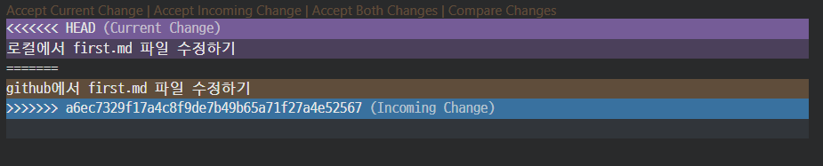pull conflict