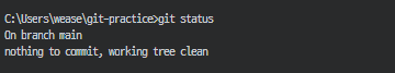 nothing to commit