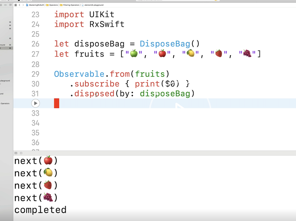 [Rx - Filtering Operators] elementAt