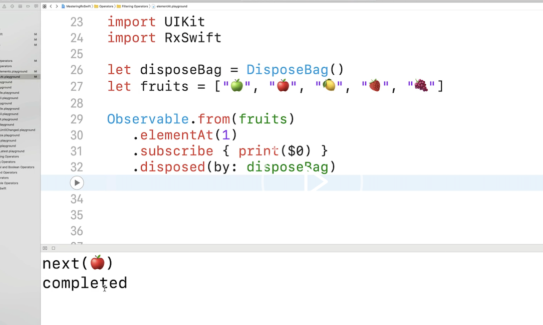 [Rx - Filtering Operators] elementAt