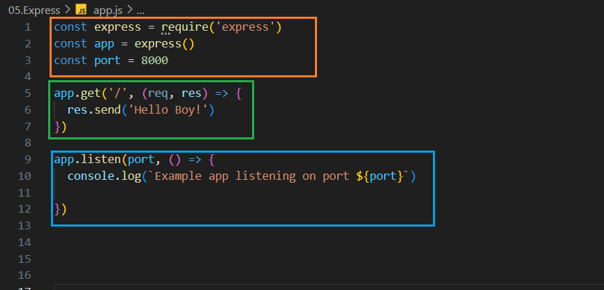 Node.js / 01 + 02 / 기초-5 , Express
