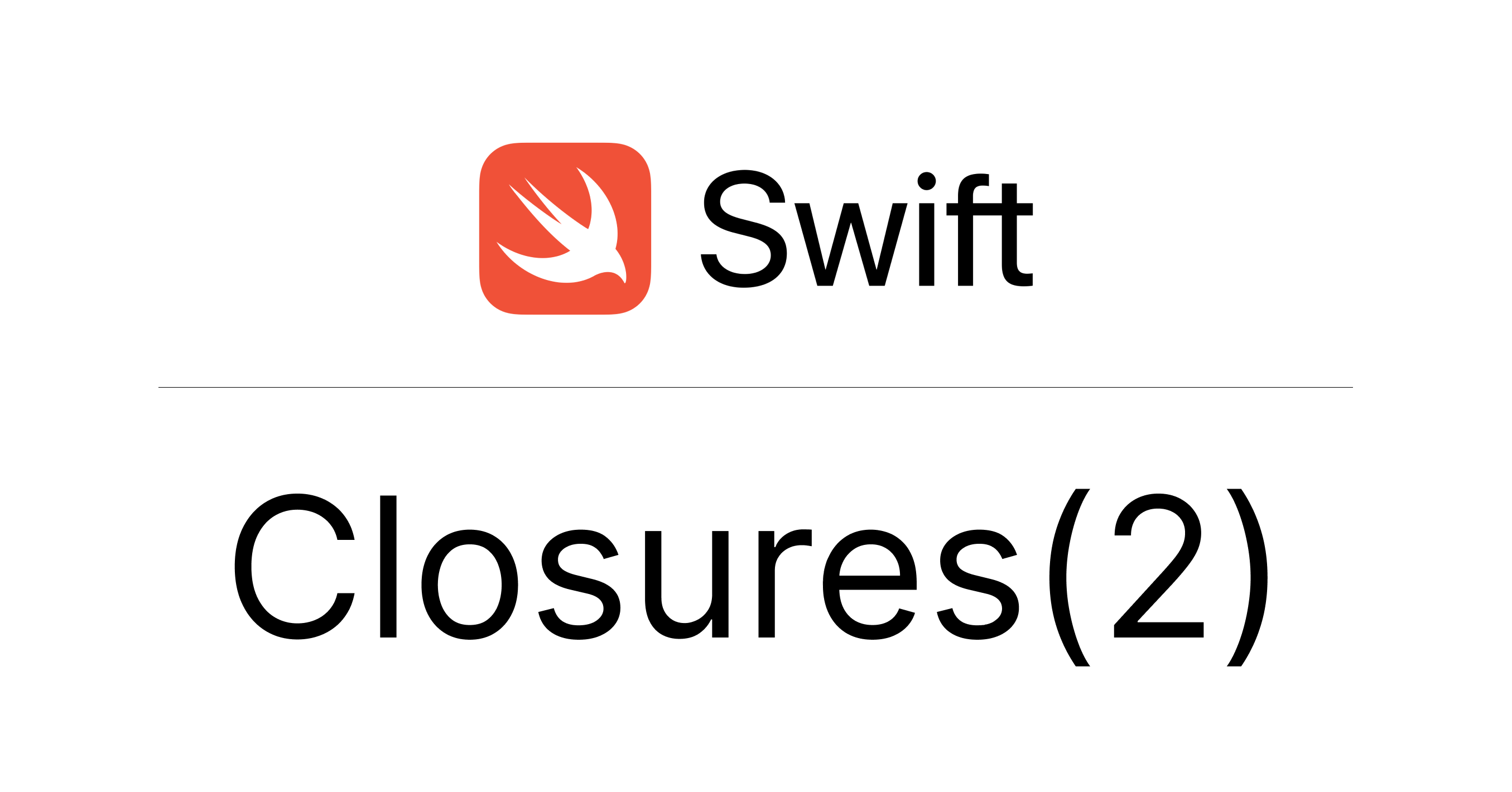 [Swift] Closures(2)