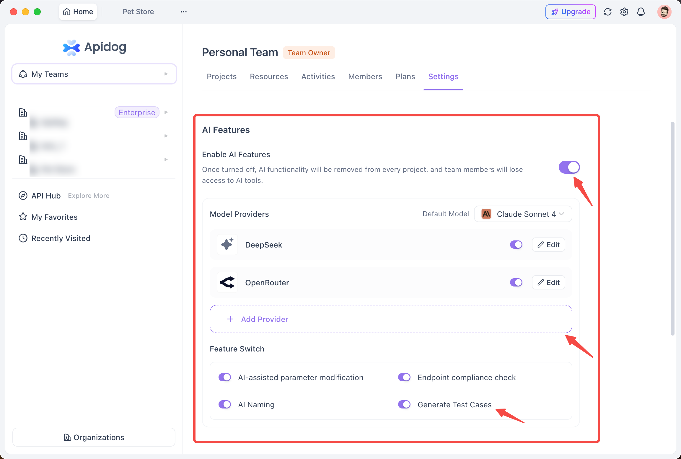 API 키 설정이 필요하다
