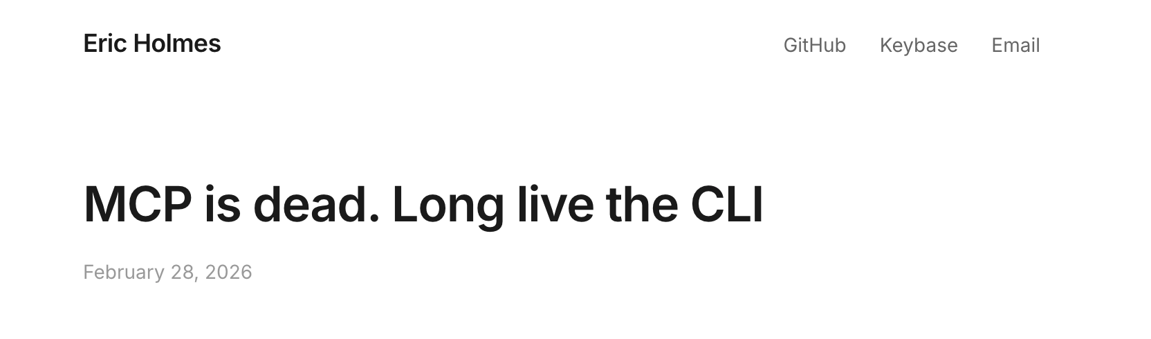 MCP는 죽었다. CLI 만세