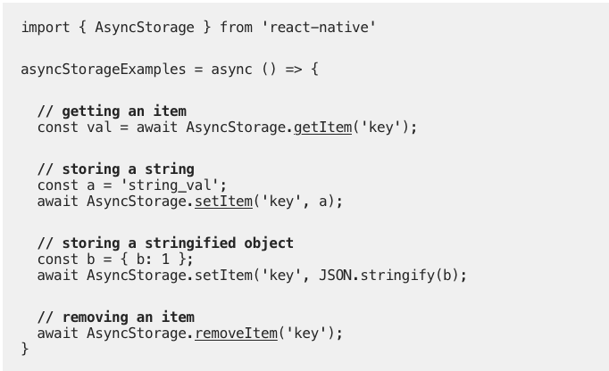 react native- user authentication flow