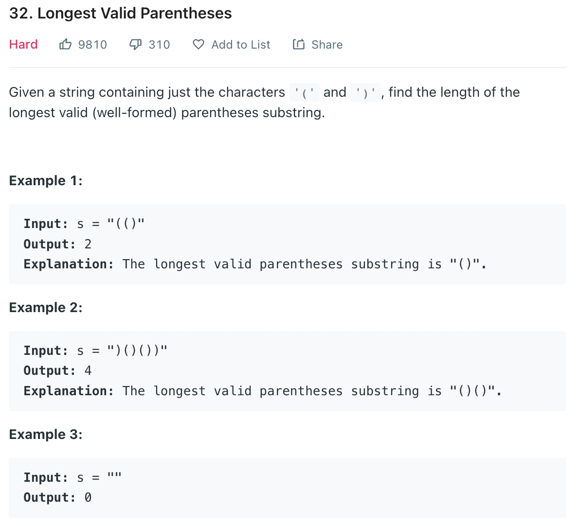 leetcode-32-longest-valid-parentheses