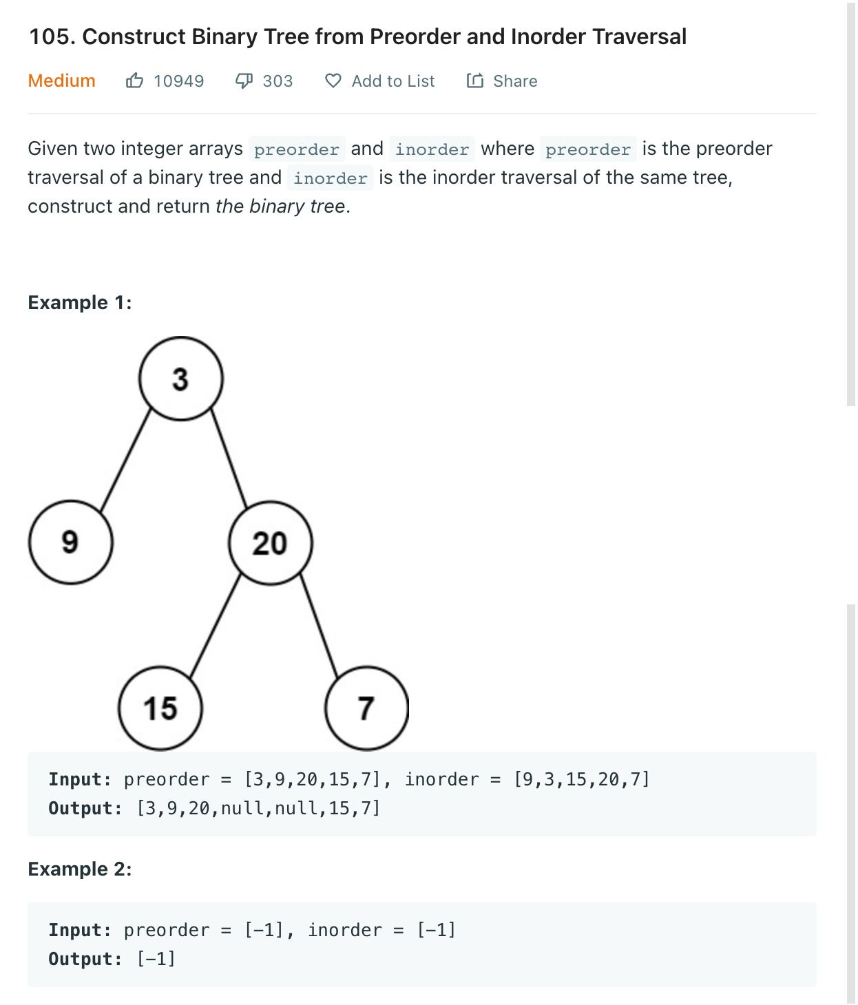 LeetCode 105 Construct Binary Tree From Preorder And Inorder Traversal   Image 