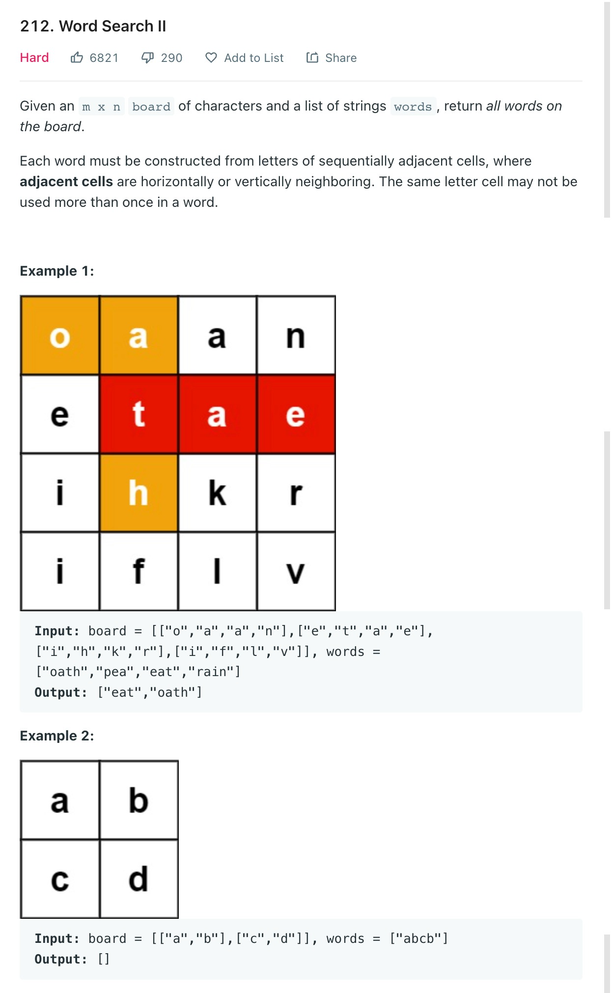  LeetCode 212 Word Search II