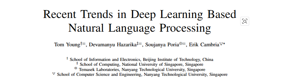 Recent Trends in Deep Learning Based Natural Language Processing