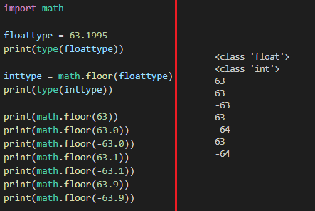 Floor In Python python 자릿수