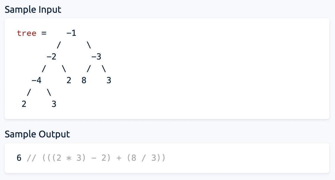 Evaluate Expression Tree