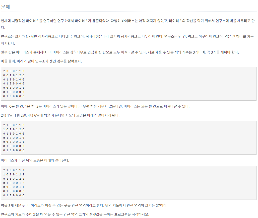 [백준] 14502번 연구소 - python - 실패