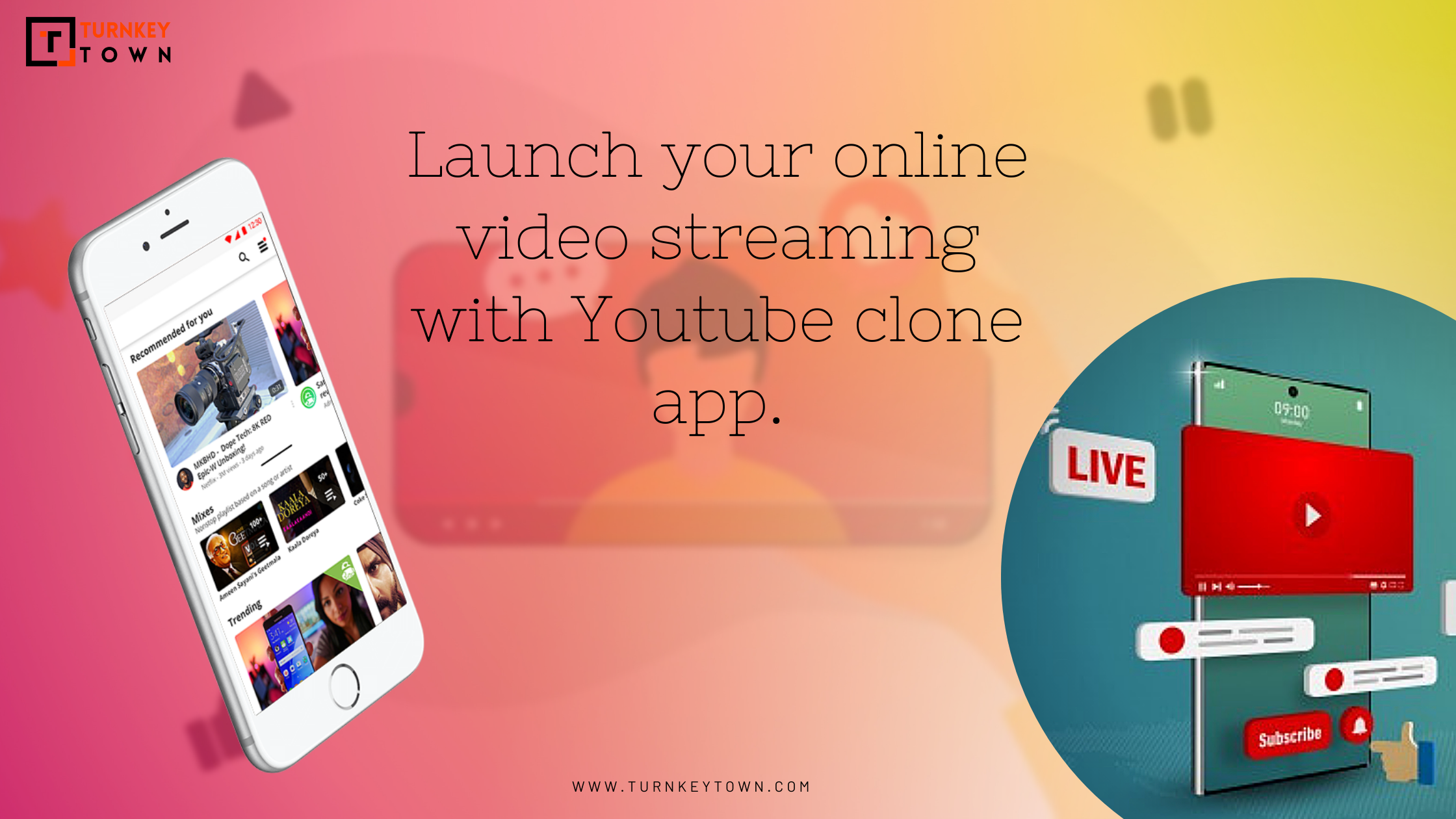 Launch your online video streaming with Youtube clone app