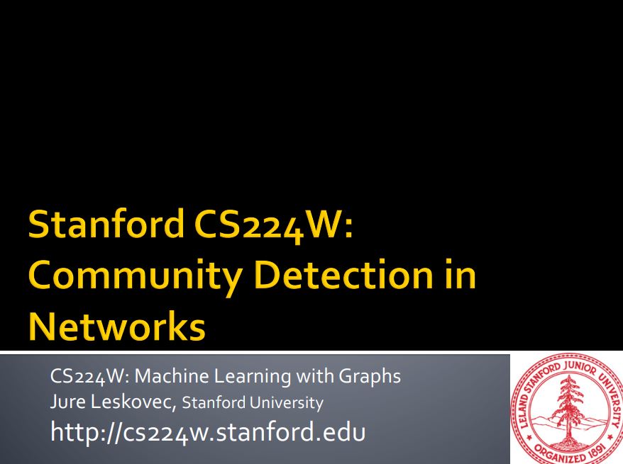 13 : Community Detection In Networks