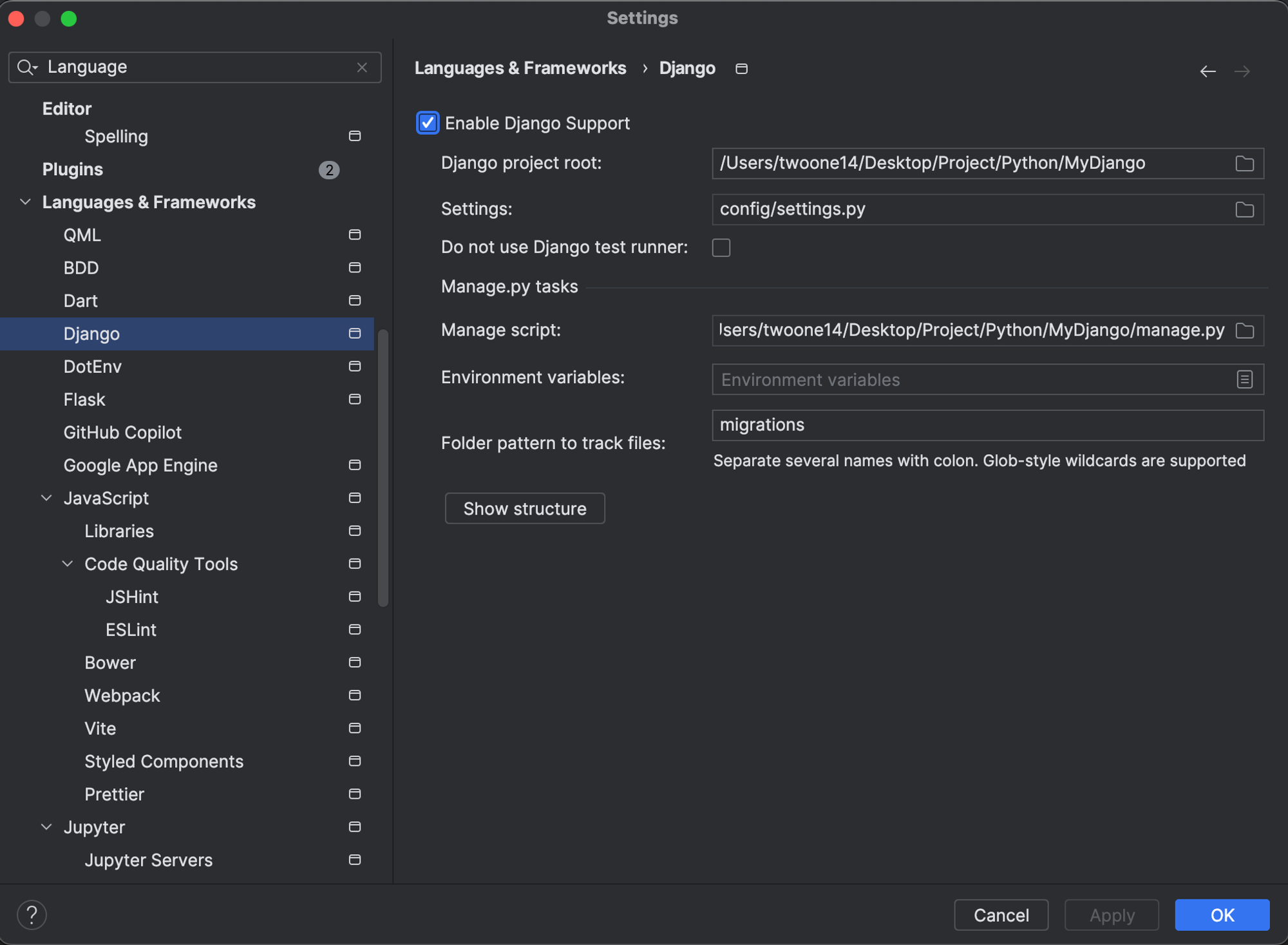 [Django] Get stated Django (장고,pycharm 개발환경 세팅)