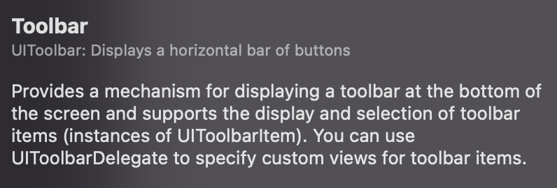 Toolbar