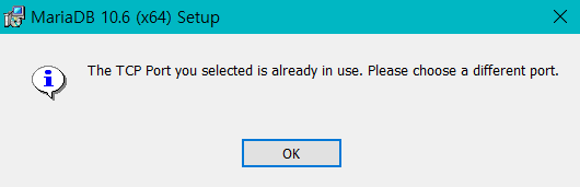 MariaDB_PortError