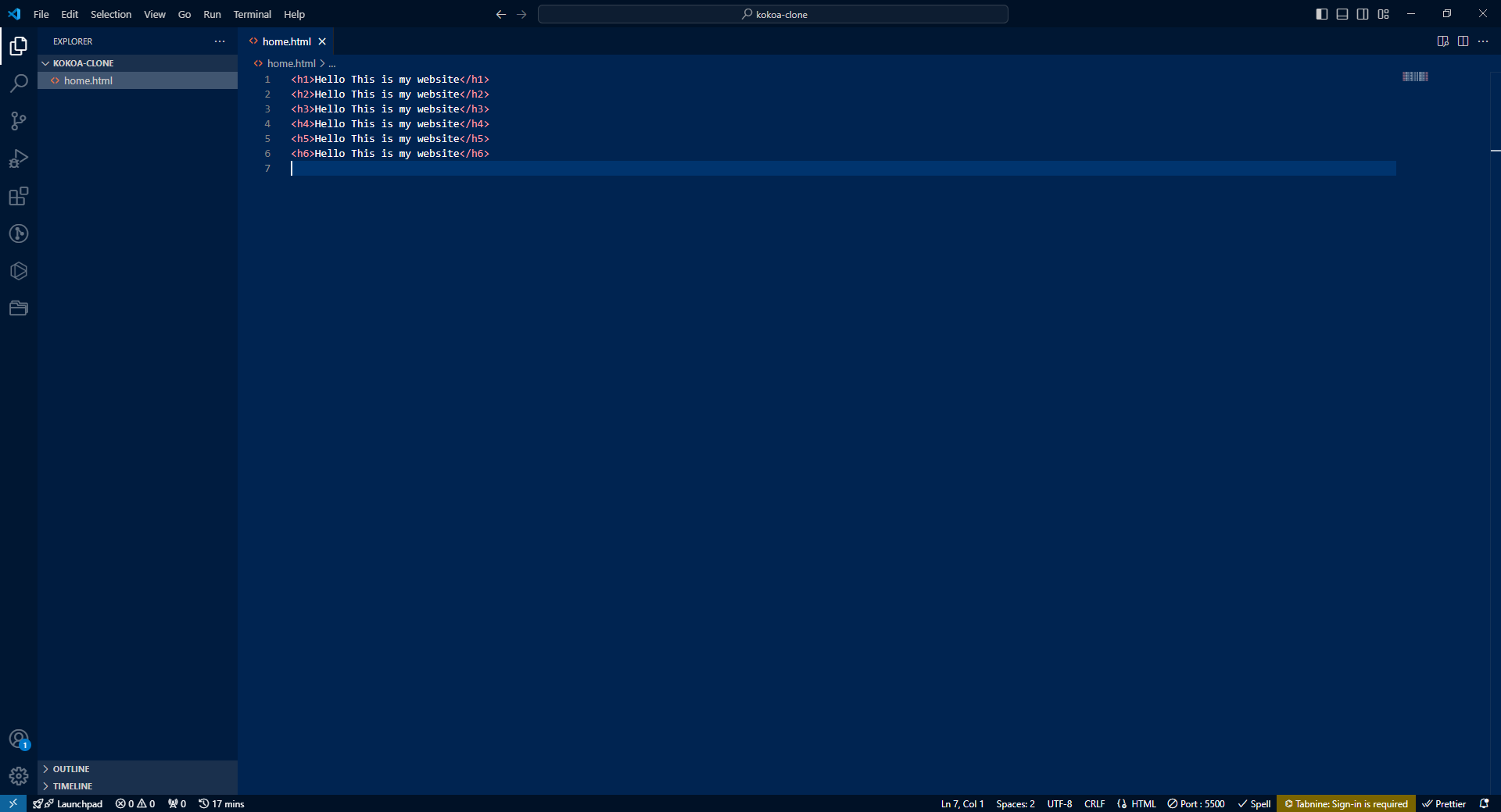 KOKOA TALK CLONE CODING