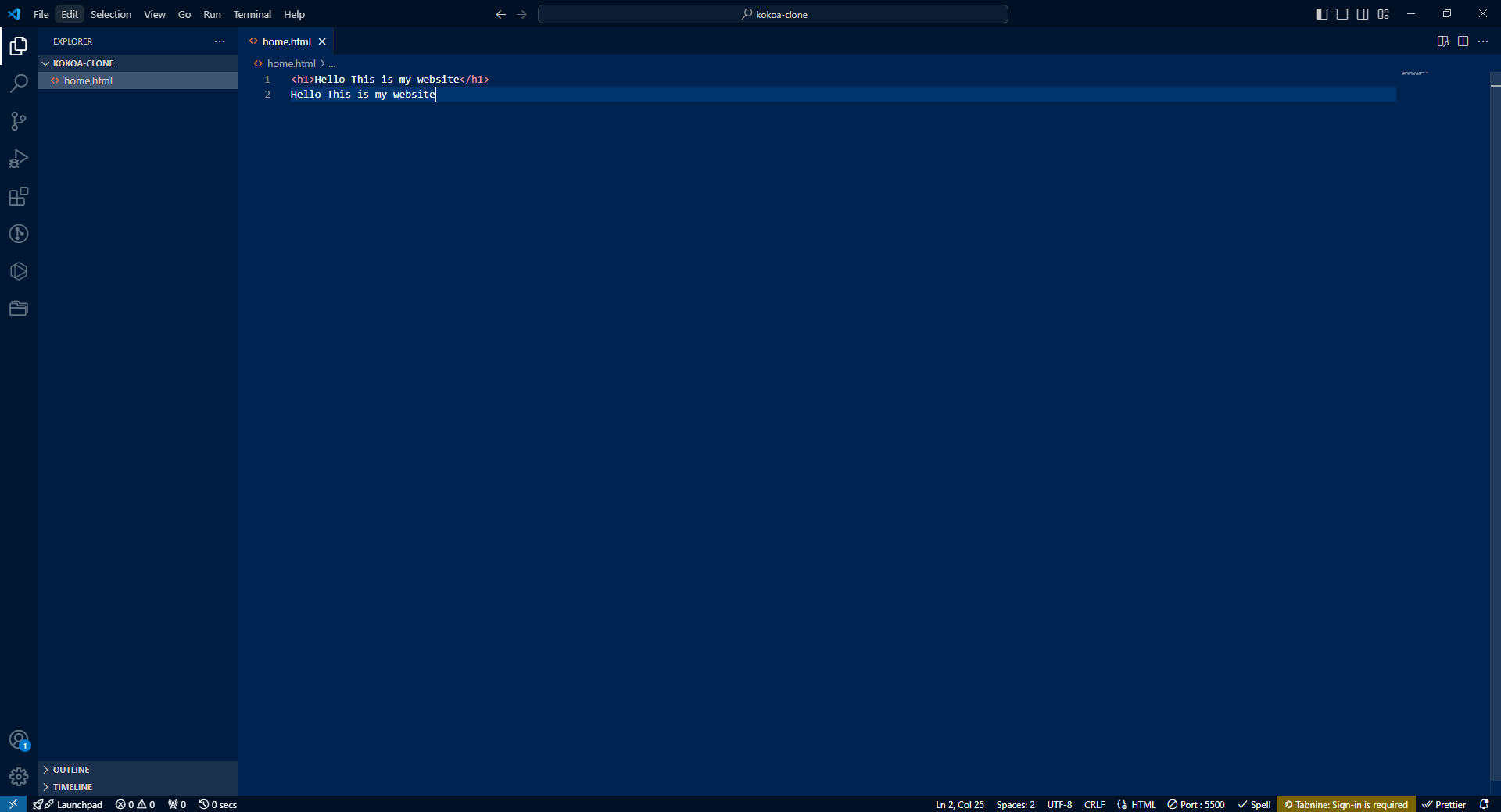 KOKOA TALK CLONE CODING