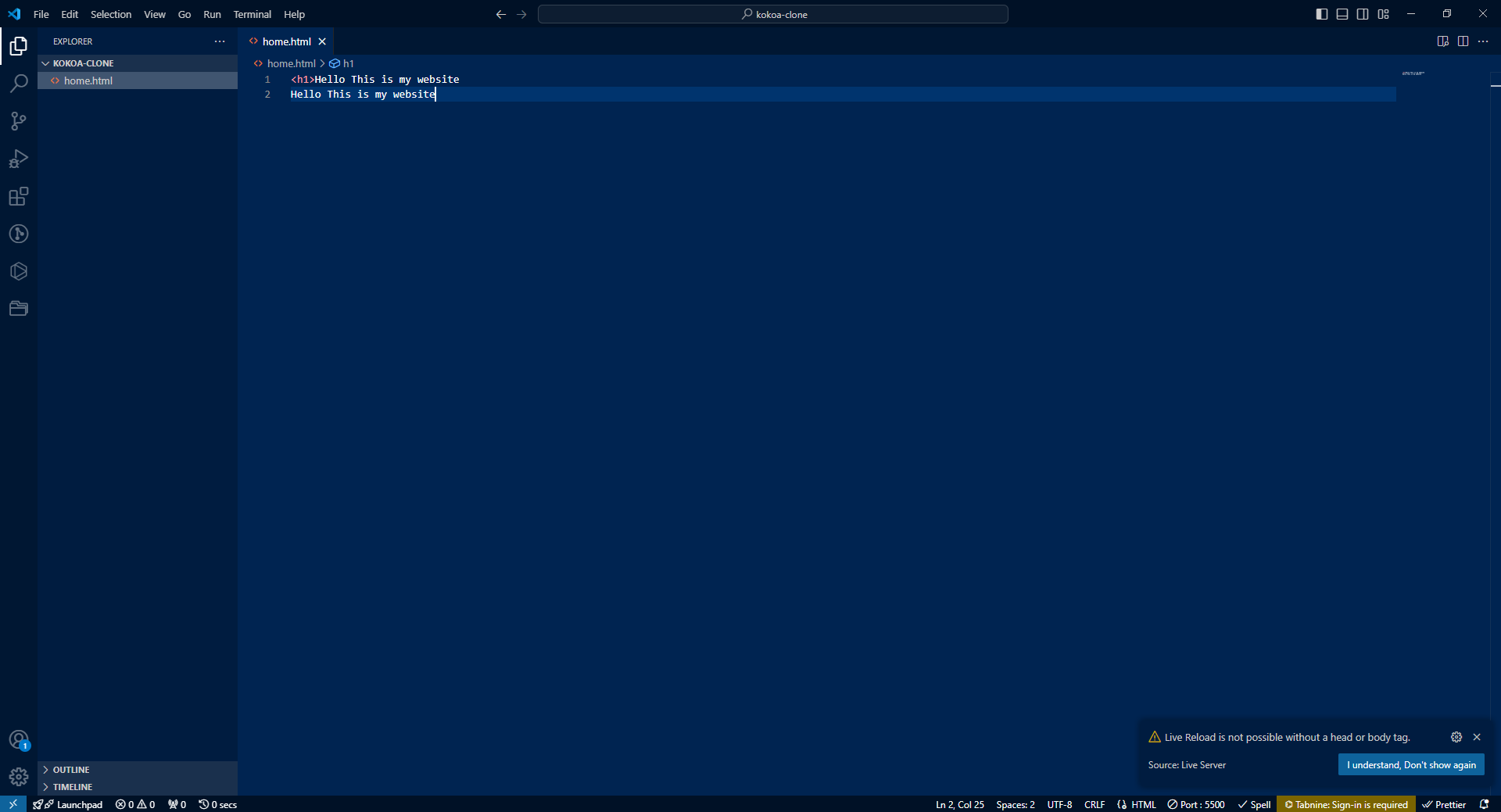 KOKOA TALK CLONE CODING