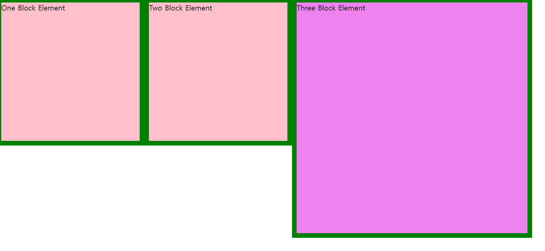 3번박스를 float:left로 설정