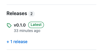 release in github repository