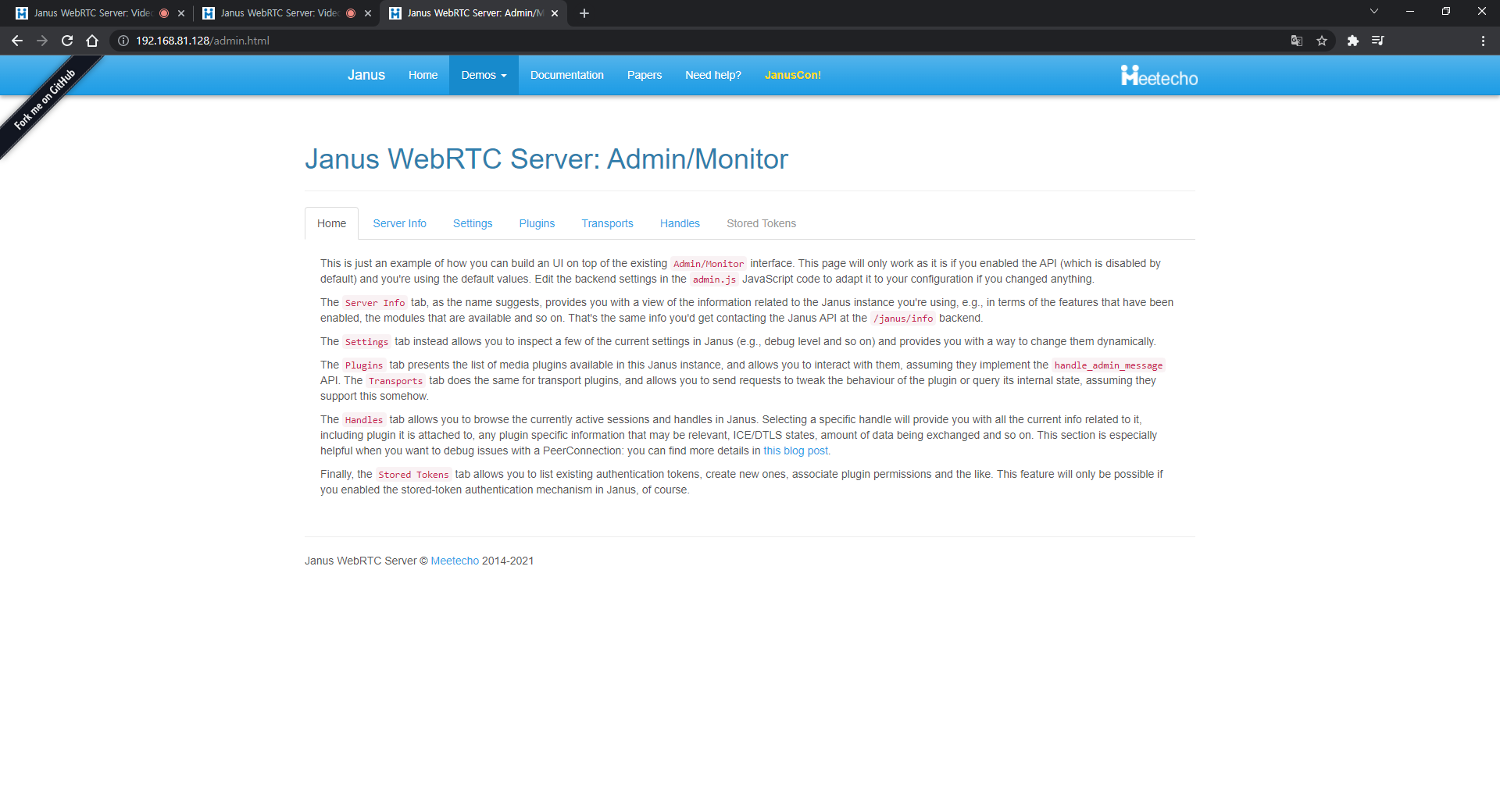 Janus Gateway (3) :: Demo Service 구동하기