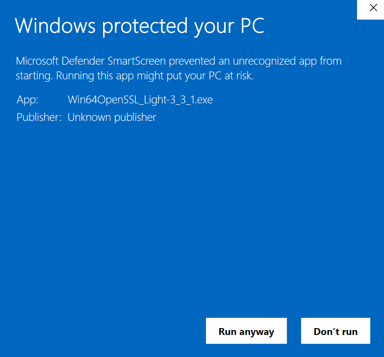 How to use openssl in window