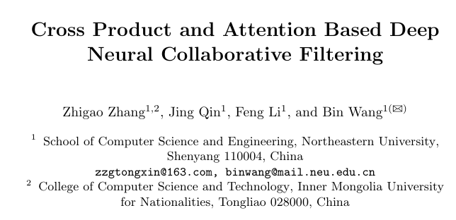 Cross Product and Attention Based Deep Neural Collaborative Filtering