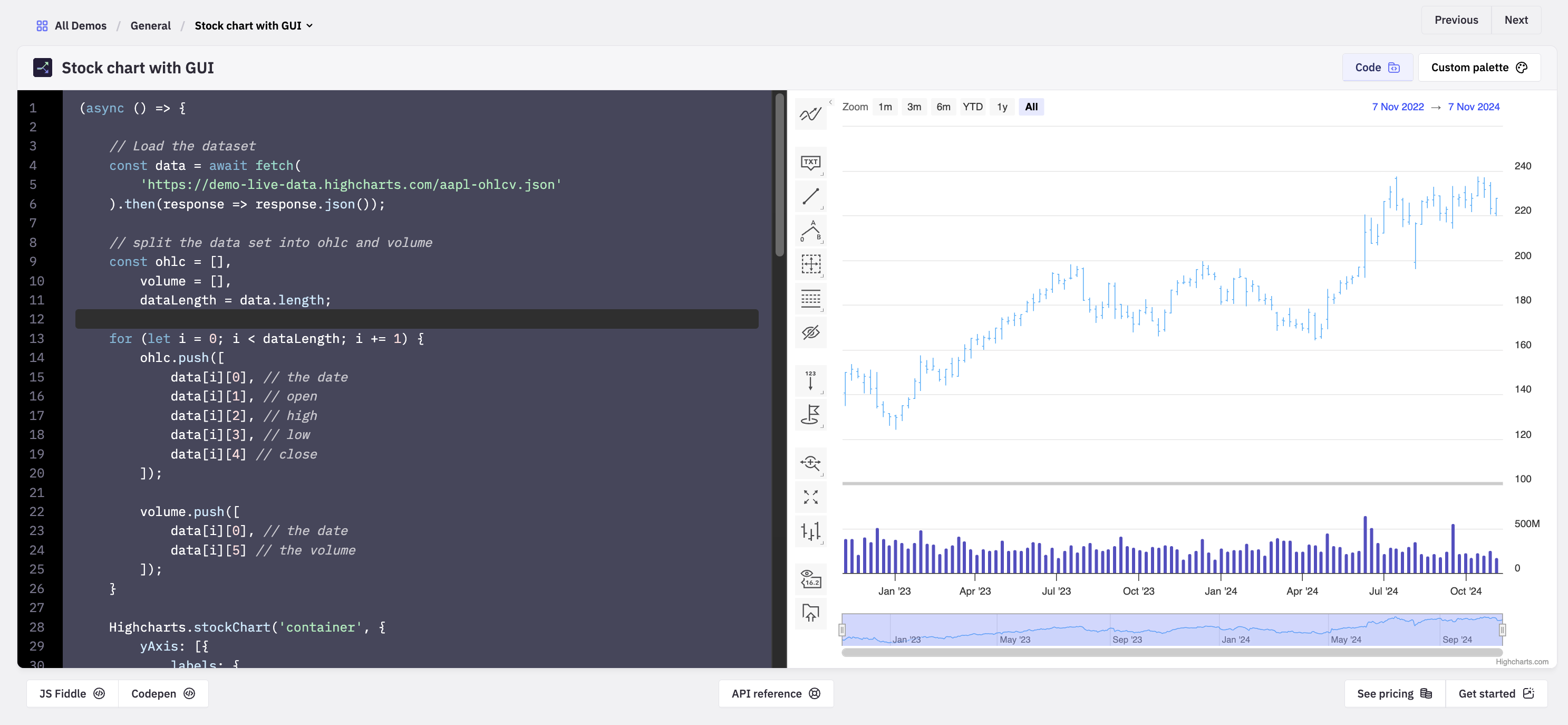 [HighCharts] Stock Chart 구현해보기