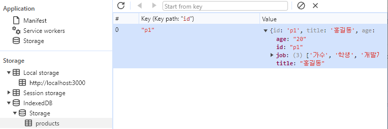 [Javascript] indexedDB 간단 사용법