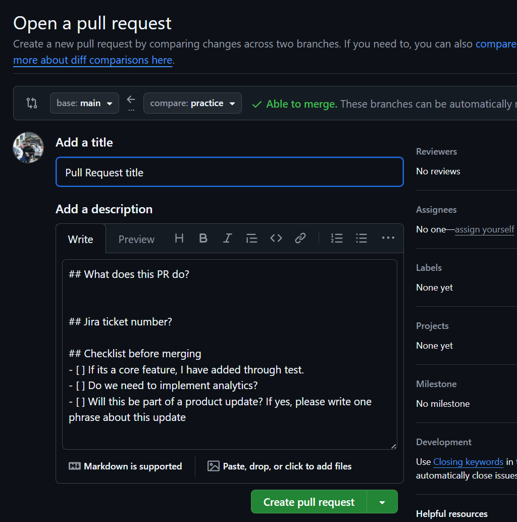 Git Hub - PR , Issue
